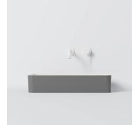 Steinberg Serie 440 lavabo sobre encimera, angular, sin rebosadero, 590x395x120mm, SOLIDSurface, 440714006, Color: carbono