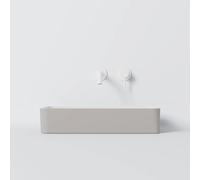 Steinberg Serie 440 lavabo sobre encimera, angular, sin rebosadero, 590x395x120mm, SOLIDSurface, 440714003, Color: canoso