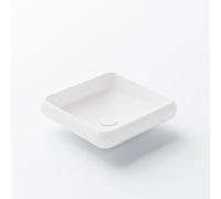 Steinberg Serie 440 lavabo sobre encimera, cuadrado redondeado, sin rebosadero, 400x400x112mm, SOLIDSurface, 4407400W