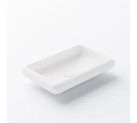 Steinberg Serie 440 lavabo sobre encimera, rectangular redondeado, sin rebosadero, 600x400x112mm, SOLIDSurface, 4407410W