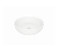 Steinberg Serie 440 lavabo sobre encimera, redondo, 400x400x130mm, SOLIDSurface, sin agujero para grifo, sin rebosadero, 4406115W, Color: Blanco mate
