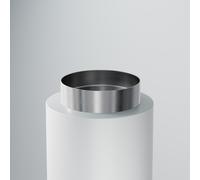 Steinberg Serie 442 lavabo sobre encimera, redondo, acero inoxidable, sin agujero para grifo, sin rebosadero, 400x400x110mm, 4426020BS, Color: acero inoxidable pulido