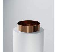 Steinberg Serie 442 lavabo sobre encimera, redondo, acero inoxidable, sin agujero para grifo, sin rebosadero, 400x400x110mm, 4426020RG, Color: Oro rosa