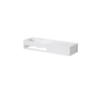 Steinberg Serie 443 Lavabo mural, extraíble a la derecha, toallero a la izquierda, 1200x400x200mm, 1 agujero para grifo, con rebosadero, SOLIDSurface, 4437210W