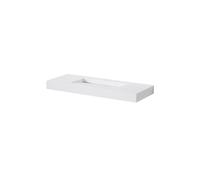 Steinberg Serie 444 Lavabo mural, 1200x460x100mm, SolidSurface, 1 agujero para grifo, sin rebosadero, 4447110W