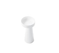 Steinberg Serie 445 Lavabo de pedestal, redondo, 400x400x870mm, SOLIDSurface, sin agujero para grifo, sin rebosadero, blanco mate, 4456500W
