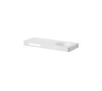 Steinberg Serie 449 Lavabo mural, 1200x480mm, toallero a la izquierda, SOLIDSurface, 1 agujero para grifo, con rebosadero, 4497120W