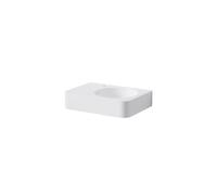 Steinberg Serie 449 Lavabo mural, 450x330mm, toallero a la izquierda, SolidSurface, 1 agujero para grifo, con rebosadero, 4497100W