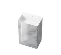 Steinberg Serie 540 Lavabo de pedestal, de pie, angular, con agujero para grifo, con rebosadero, 600x420x900mm, 540712152, Color: Mármol claro
