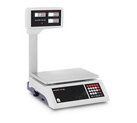 Steinberg Systems Báscula para Almacén, 30 kg, 5 g | Pantalla LCD Elevada, Balanza de Control, Batería Integrada, 7 Memorias