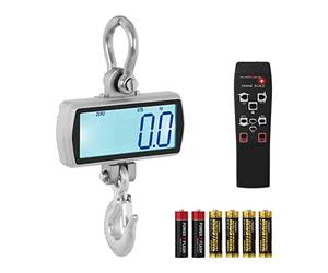Steinberg Systems Dinamómetro Digital Pesador De Gancho SBS-KW-500SLIM (500 kg / 100 g, Aluminio fundido y acero inoxidable, Pantalla LCD)