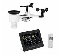Steinberg Systems Estación Meteorológica WiFi Instalación Climática SBS-WS-500 (Alcance de 100 m, LCD 7", con Puerto USB, Sensor para Interiores)