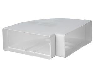Steinberg14 Blanco 220 x 90 mm canal plano arco 90° para sistema de ventilación, conducto de ventilación o conducto de aire de suministro