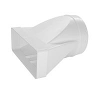 Steinberg14 Conector de tubo 220 x 90 mm, diámetro 150 mm, pieza de transición de conducto plano a tubo redondo, conector de plástico, adaptador, reductor - 8 x 4 pulgadas a Ø 6 pulgadas