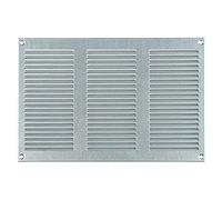 Steinberg14 Cubierta de ventilación de Acero galvanizado de 300 x 200 mm con Malla de Insectos, Rejilla de ventilación de 12 x 8 Pulgadas