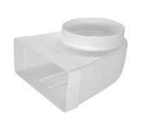 Steinberg14 Diámetro 150 mm - 220 x 90 mm Pieza desviadora 90° canal cuadrado en tubo redondo/conector de canal