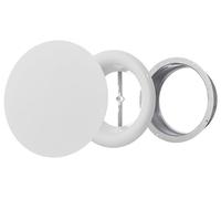 Steinberg14 Difusor de Metal Blanco - 125mm Rejilla de Ventilación Redonda - Válvula de Suministro y Extracción de Aire - Difusor Regulable para Pared o Techo
