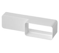 Steinberg14 Reductor blanco de 220 x 55 mm a 110 x 55 mm para sistemas de ventilación de canal plano, plástico