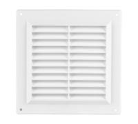 Steinberg14 Rejilla de Ventilación Rectangular de 150x150 mm de Plástico Blanco - Registro de Extracción de Aire con Brida - Cubierta de Ventilación Interna para Pared y Techo