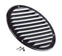 Steinberg14 Rejilla de Ventilación Redonda 160mm - Chapa de Acero - Negro con Mosquitera - Rejillas de Ventilación - Rejilla de Salida de Aire