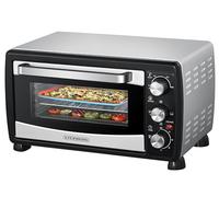 Steinborg® Mini horno con convección de 20 litros, horno para pizza, bandeja recogemigas, convección, calor superior e inferior, 1.400 W, minihorno con temporizador, pequeño horno para acampada o