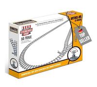 Steinchenshop Juego de raíles de bloques de construcción para ciudad, curvas, suaves, rectas compatibles con el líder del mercado (círculo de raíles L)