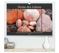 Steine des Lebens. Steine als Spiegel des Lebens mit Bildern und leisen Gedanken (hochwertiger Premium Wandkalender 2026 DIN A2 quer), Kunstdruck in Hochglanz: Poesie und Stein. Ein achtsamer Kalender
