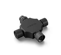 Steinel Conector cruzado 24 V, conector con 3 salidas para sistema de iluminación de jardín de 24 V, accesorios de iluminación de jardín de 24 V, IP67, resistente al agua