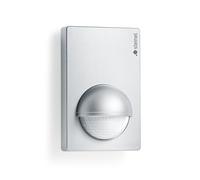 Steinel Detector de Movimiento infrarojo IS 180-2 Plata, Sensor de Movimiento para Dentro y Fuera, 180° ángulo de detección, Ideal para fachadas, entradas Principales, Jardines o Patios, 603618