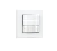 Steinel IR 180 COM1 Interruptor-sensor de movimiento LED, en color blanco, con montaje empotrado, detección de 180°, alcance de 20 metros y dispositivo de control crepuscular