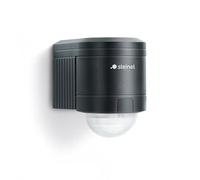 Steinel IS 240 Duo 602710 - Detector de Movimiento infrarojo con 240° ángulo de detección, Sensor de Movimiento con Alcance de MAX. 12 m, para fachadas, entradas, Jardines o Patios, Color Negro