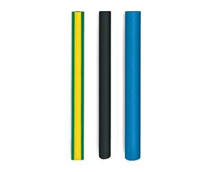 Steinel Kit eléctrico de tubos termorretráctiles, 16 unidades, en color negro, azul y amarillo/verde, con un diámetro de Ø 3,2-9,5 mm y una proporción 2:1