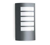 Steinel L 12 S Lámpara de pared para exteriores, en color antracita, sin sensor de movimiento, con un robusto embellecedor de aluminio, portalámparas E27 y consumo máximo de 60 W