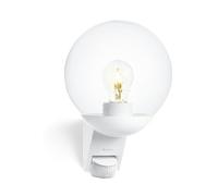 Steinel L 585 S 005917 - Sensor lámpara para el exterior con 180° detector de movimiento, Farolillo Sensor con potencia de máx. 60 vatios, Iluminación de exterior, aplique con diseño clásico, color blanco