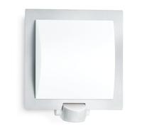 Steinel Lámpara de Exterior L 20 S Plateada, Lámpara de Pared con Detector de Movimiento de 180°, Alcance Máximo de 10 m, Resistente a Impactos, E27, 60 W Máx