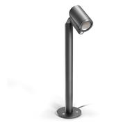 Steinel Lámpara de pie exterior Spot Way SC 24 V, RGBWW, 16 millones de colores, detector de movimiento, regulable, control por app, Plug & Play, IP65