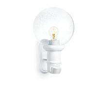 Steinel Lámpara Exterior L 560 S Blanca, 60 W Máx, E 27, Detector de Movimiento de 140°, Alcance de 12 m, Diseño Clásico