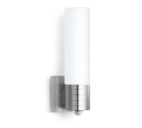 Steinel Lámpara Exterior Sensor L 260 S, Blanco | Lámpara LED de 9,87 W, Detector de Movimiento de 240°, Alcance de 12 m, 703 lm, Acero Inoxidable