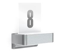Steinel luz al aire libre L 820 SC plata, 9.8W, sensor de movimiento, luz LED número de casa, moderna, blanco cálido, controlable mediante app