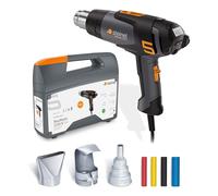 Steinel Pistola de aire caliente HM 2320 E Set, in oquillas y tubo termorretráctil, pistola de aire caliente profesional 2300 W, 80°-650°C, pantalla LCD, calefacción cerámica