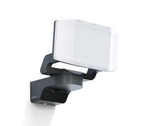 Steinel Proyector LED para exteriores XLED Protect antracita, 3000K blanco cálido, panel orientable, foco LED para jardines, garajes, patios