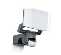 Steinel Proyector LED para exteriores XLED Protect S antracita, sensor de movimiento 180°, 3000K blanco cálido, 14,3 W, IP54, para garajes, jardines