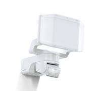 Steinel Proyector LED para exteriores XLED Protect S blanco, sensor de movimiento de 180°, 3000 K blanco cálido, 14,3 W, IP54, para garajes, jardines