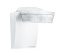 Steinel sensIQ Sensor de movimiento por infrarrojos, en color blanco, con consumo de 2500 W, rango de detección de 300°,alcance de 20 metros,luz continua,soporte de pared esquinero y mando a distancia
