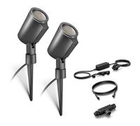 Steinel Spot Garden C 24 V Kit básico, incluye 2 focos LED para jardín con pica y accesorios, RGBWW, 16 millones de colores, control por app, Plug & Play, IP65