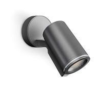 Steinel Spot ONE S Foco LED, fabricado en aluminio, en color antracita, con consumo de 7,47 W, sensor de movimiento de 90° y bombilla LED GU10, conectable por cable