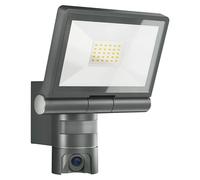 Steinel foco con LED XLED CAM2 SC con cámara de vigilancia 2K, intercomunicado, detector de movimiento, WLAN de doble banda 6, 21 W, aluminio, antracita