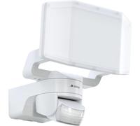 Steinel Proyector LED para exteriores XLED Protect S blanco, sensor de movimiento de 180°, 3000 K blanco cálido, 14,3 W, IP54, para garajes, jardines
