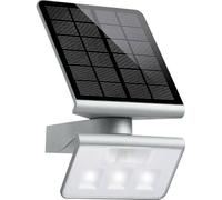 Steinel Xsolar L-S plata - Lámpara Solar LED con 140° detector de movimiento, Potencia de 1,2 Watt, Luminosidad de 150 lm, Panel solar monocristalino, acumulador de litio-hierro 2500 mAh, 671013