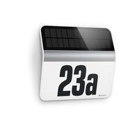 Steinel XSolar LH-N 007140 - Lámpara Solar LED con Número de Casa y Interruptor Crepuscular, color acero